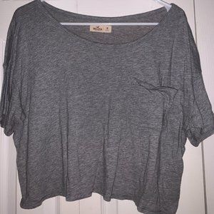Cropped Gray Yoga Tee